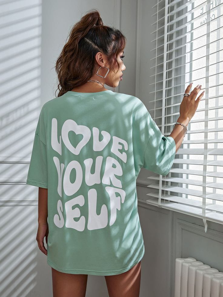 Letter women's oversized tshirt