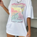 Car and landscape women's oversized tshirt