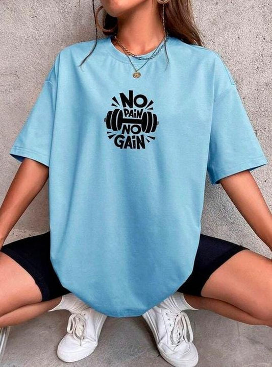 No pain no gain women's oversized tshirt