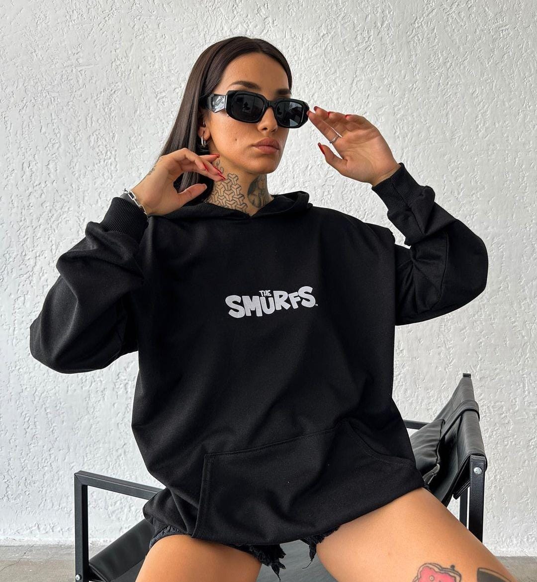 Smurfs women's oversized hoodie