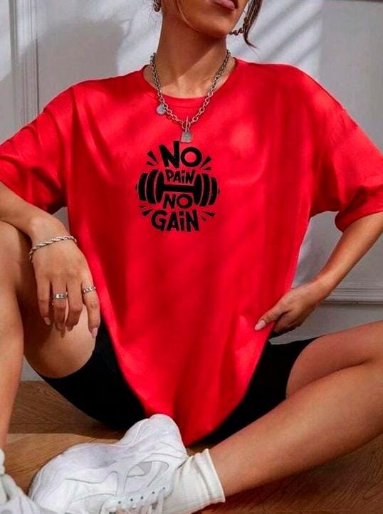 No pain no gain women's oversized tshirt