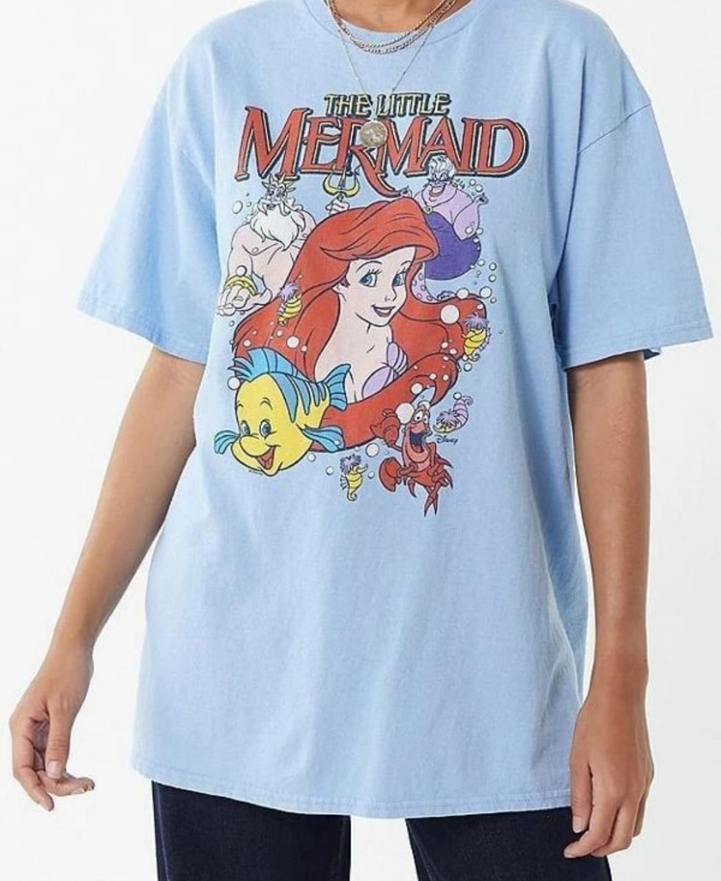 The little mermaid women's oversized tshirt