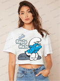 Arabic language funny women's oversized crop top