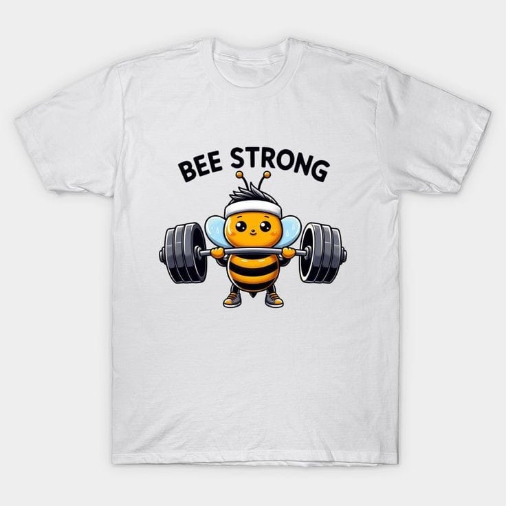 Bee strong fitness women's tshirt regular fit