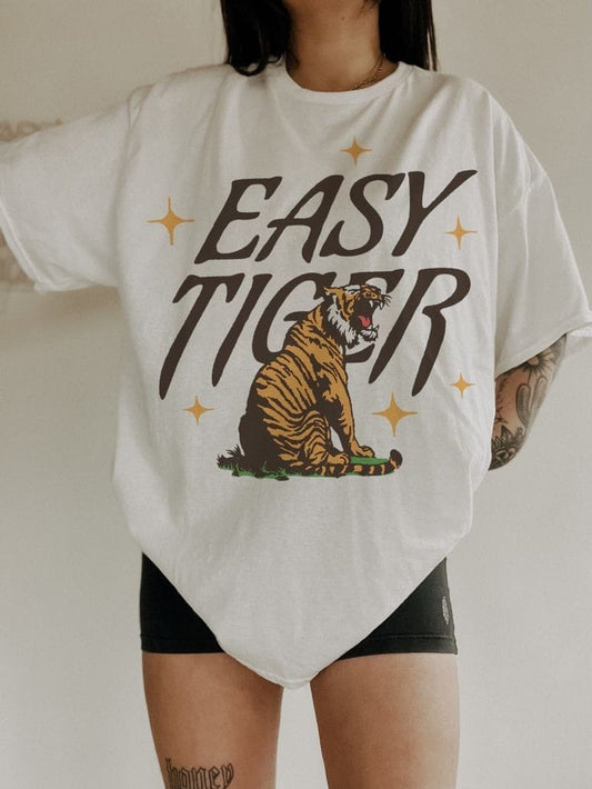 Easy tiger women's oversized tshirt