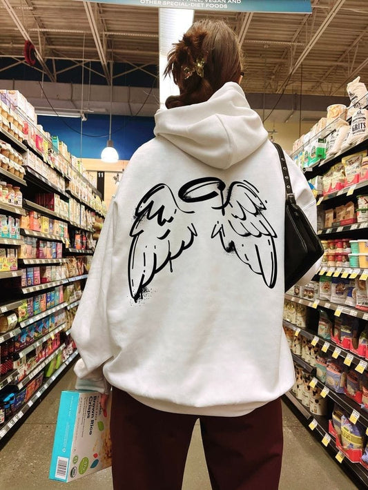 Angel wings oversized hoodie