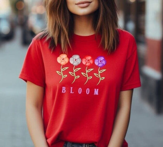 Flowers bloom women's oversized tshirt