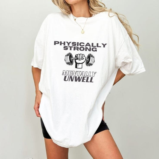 Physically strong women's oversized tshirt