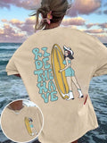 Ride the wave tshirt women's oversized