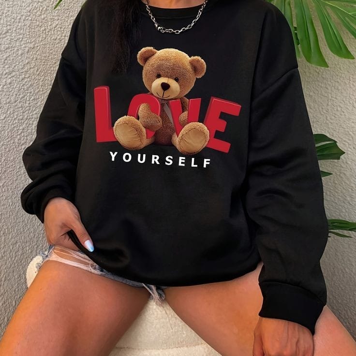 Love yourself women's oversized sweatshirt