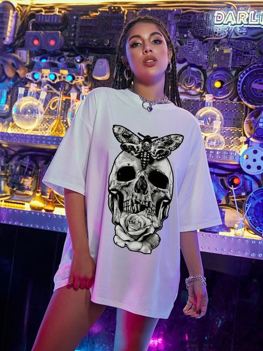 Skull women's oversized tshirt