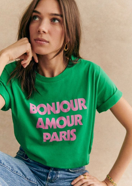 Bonjour amour paris women's tshirt regular fit