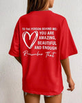 Letter women's oversized tshirt