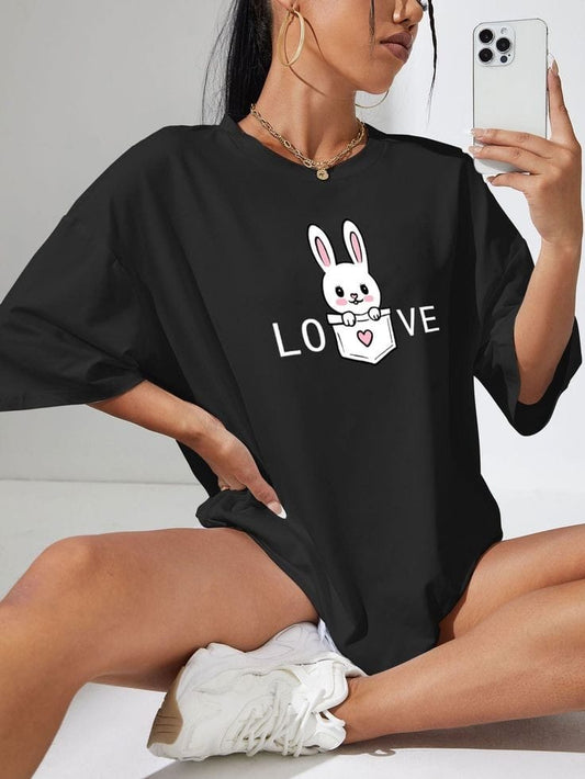 Rabbit women's oversized tshirt