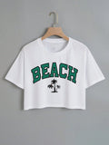 Beach women's crop top oversized