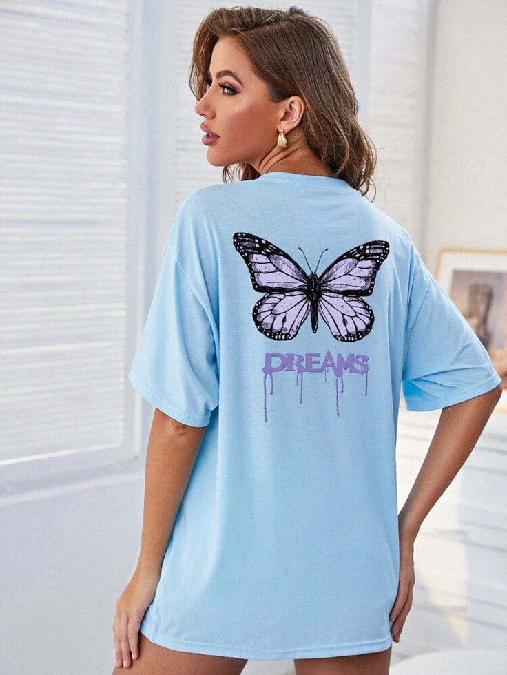 Butterfly women's oversized tshirt