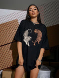 Tiger women's oversized tshirt