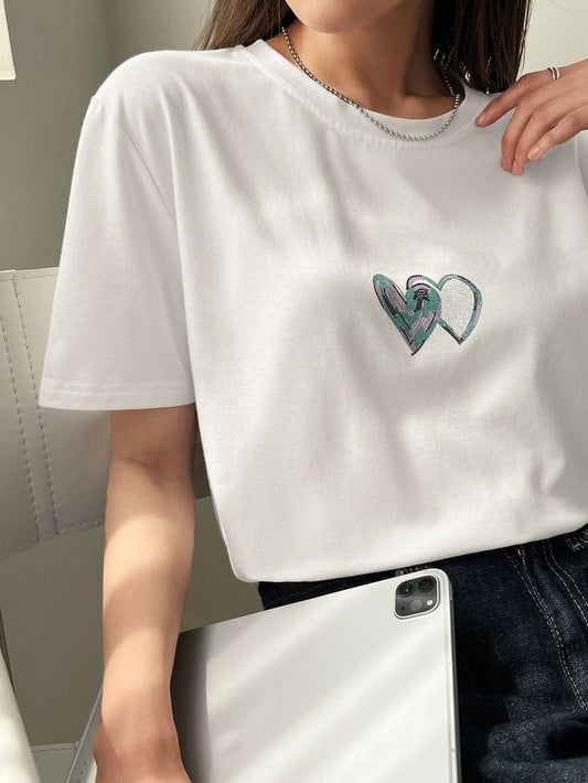 Heart women's tshirt regular fit