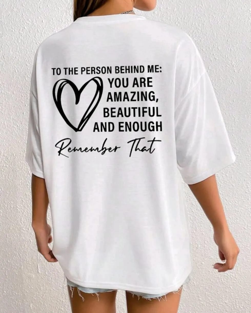 Letter women's oversized tshirt