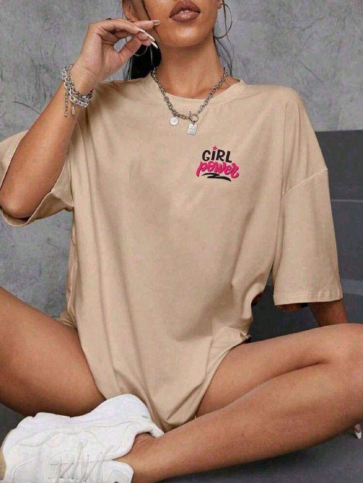 Girl power women's oversized tshirt