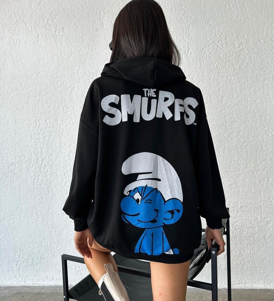 Smurfs women's oversized hoodie
