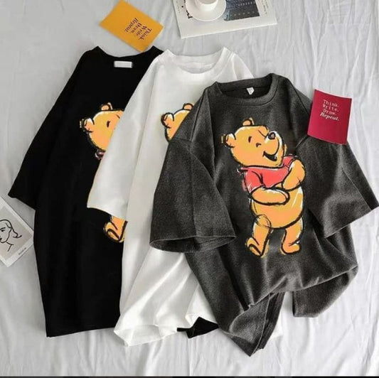 Winnie the pooh women's tshirt oversized