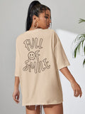 Smile women's oversized tshirt