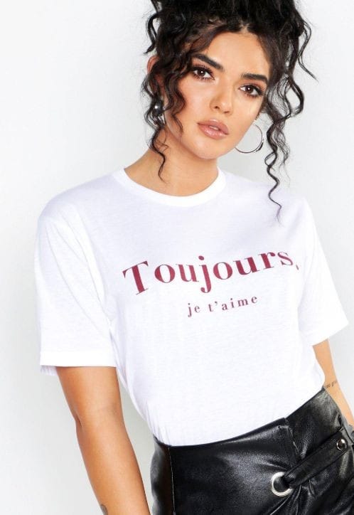 Je t'aime women's tshirt regular fit