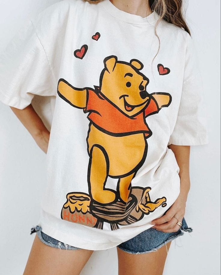 Winnie the pooh women's oversized tshirt