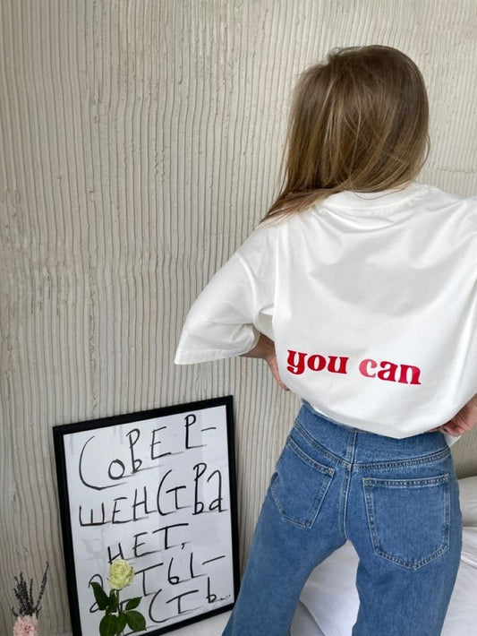 Letter women's oversized tshirt
