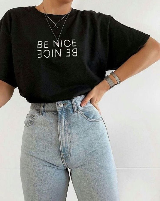 Be nice women's oversized tshirt