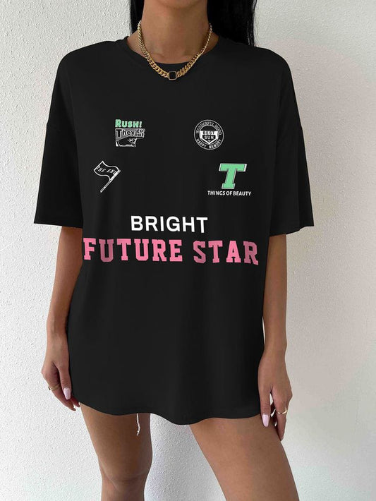 Bright future star women's oversized tshirt