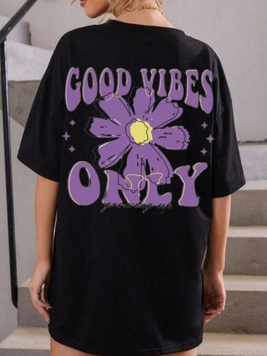 Good vibes women oversized tshirt