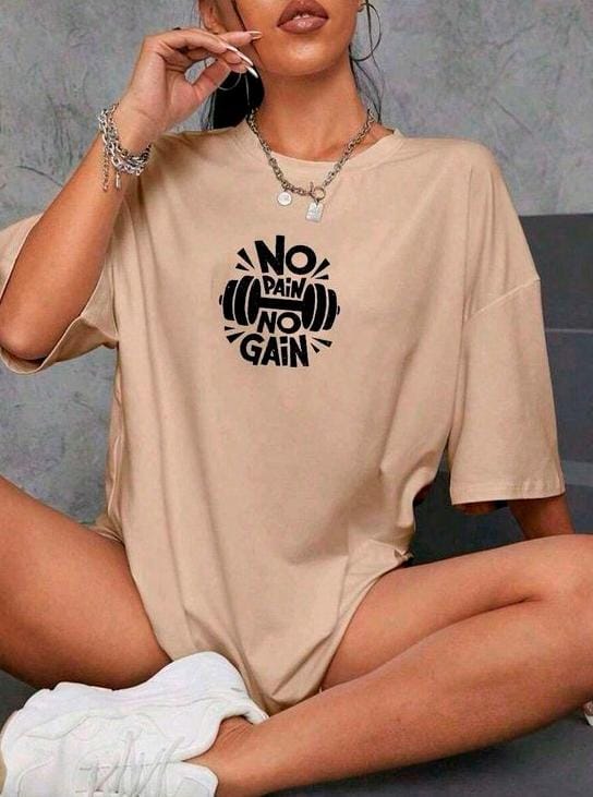 No pain no gain women's oversized tshirt