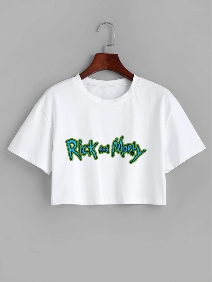 Rick and morty women's crop top oversized