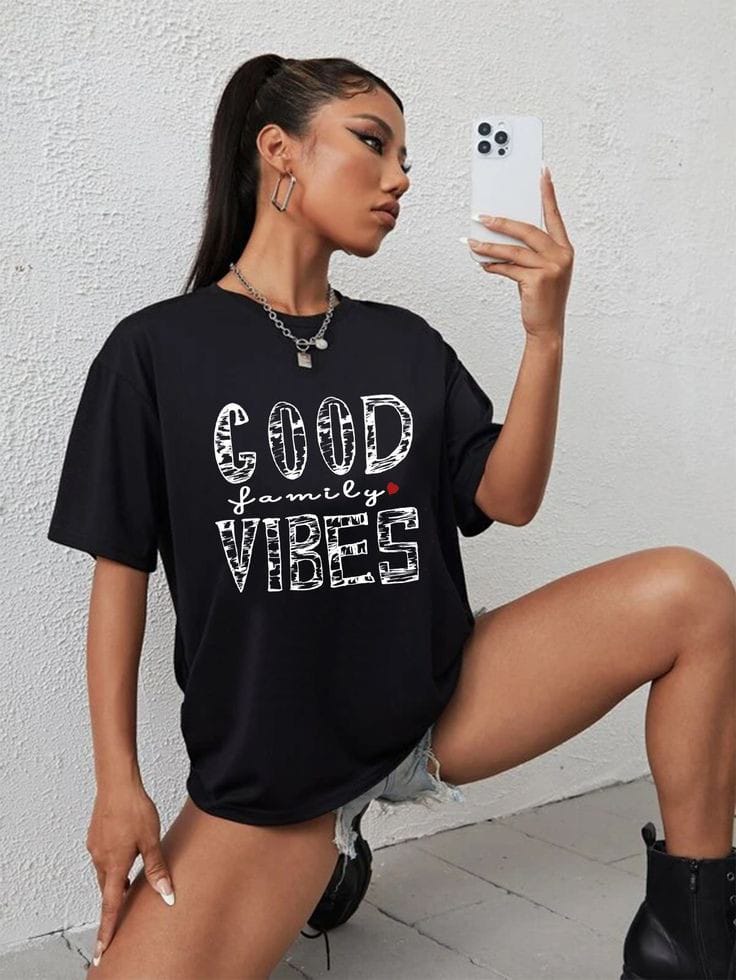 Good vibes women's oversized tshirt