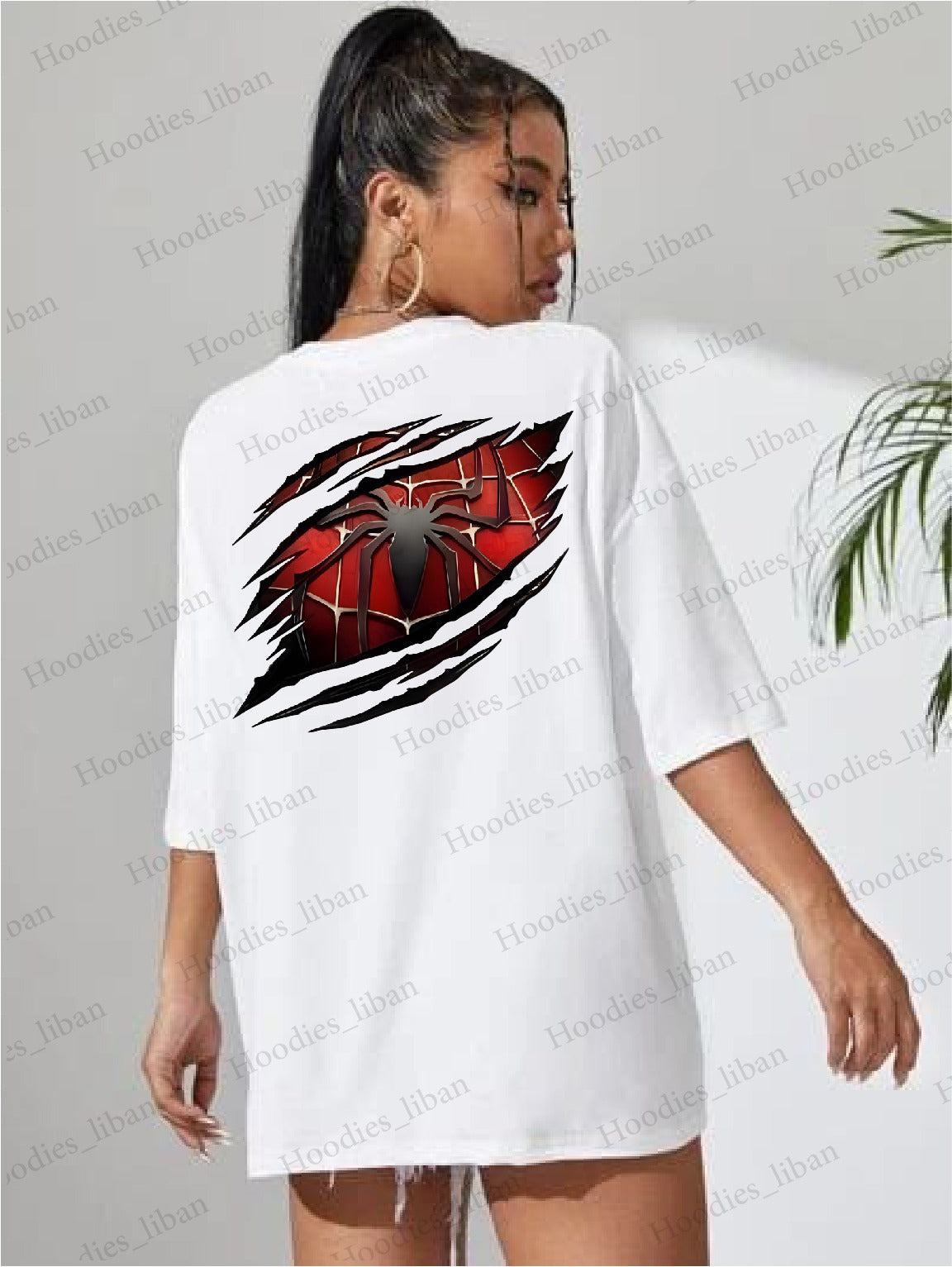 Spiderman tshirt women's oversized