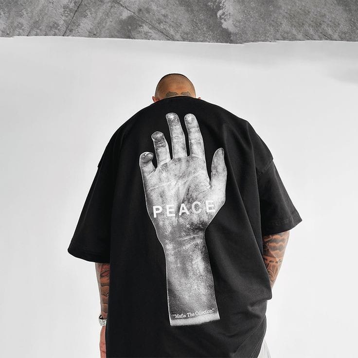 Men's peace tshirts oversized