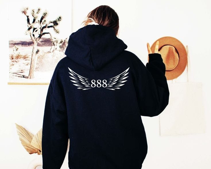 Angel numbers hoodie oversized