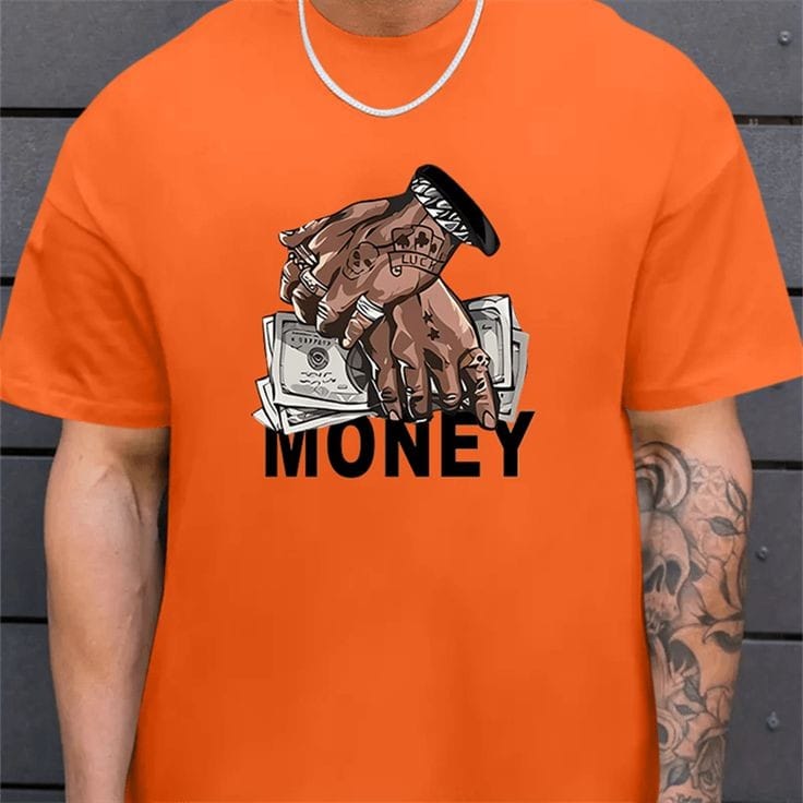 Money oversized men tshirt