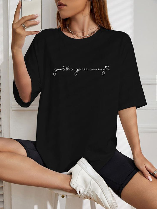 Letter women's oversized tshirt