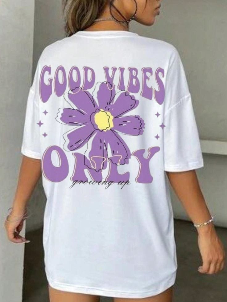 Good vibes women oversized tshirt