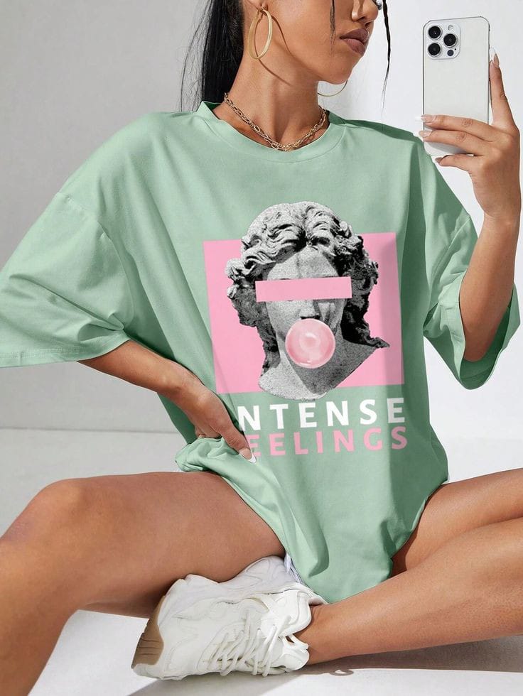 Intense feelings women's oversized tshirt